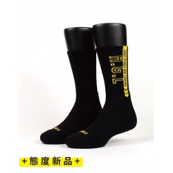 H.G.L螢光運動氣墊襪-黑色