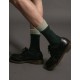 標語刺繡雙層襪-綠