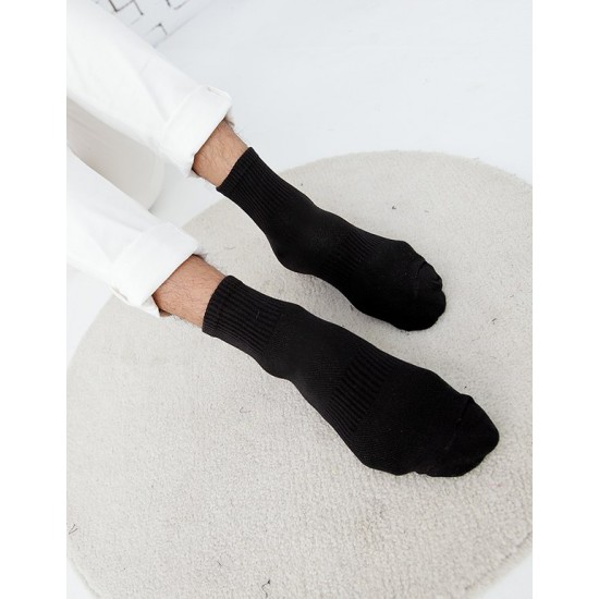 單色長薄襪-黑色