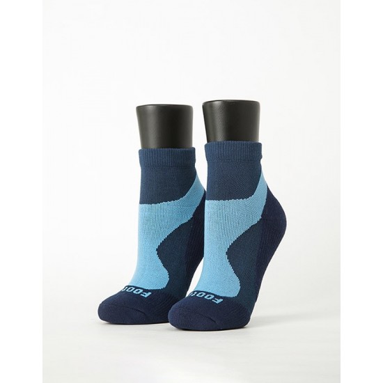 輕壓力流線型氣墊襪-藍色