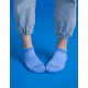 素色美學氣墊船短襪-藍色