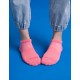 素色美學氣墊船短襪-粉紅