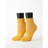 素色美學氣墊運動襪-黃色