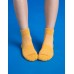 素色美學氣墊運動襪-黃色