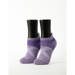 暖陽麻花輕壓力足弓船短襪-紫色