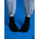 單色環狀五趾短襪-黑色
