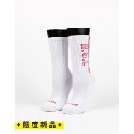 H.G.L螢光運動氣墊襪-白色