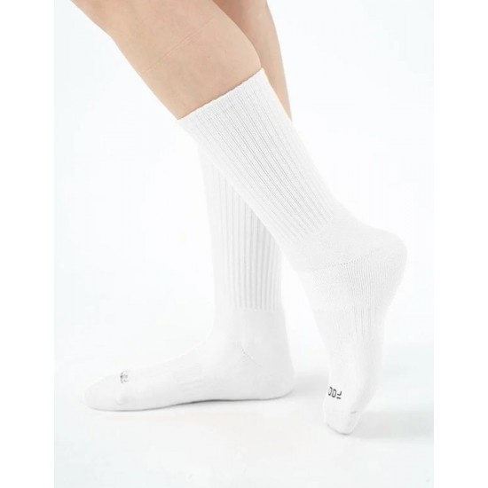 極簡素色主義者襪-白色