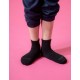 單色運動氣墊襪-黑色-M