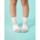 輕壓力網狀運動氣墊襪-白色