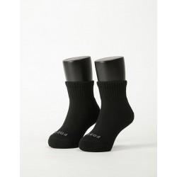 單色運動氣墊襪-黑色