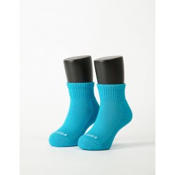 單色運動氣墊襪-淺藍
