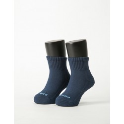 單色運動氣墊襪-深藍
