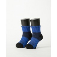 輕壓力網狀運動氣墊襪-藍色