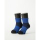 輕壓力網狀運動氣墊襪-藍色