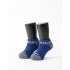 經典圖騰運動氣墊襪-藍灰-M