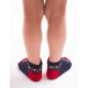 經典圖騰運動氣墊襪-藍紅-M