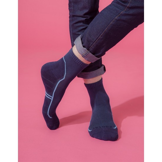 流線型氣墊減壓科技襪-藍色