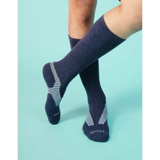 Y系列中統運動機能輕壓力襪 - 藍色