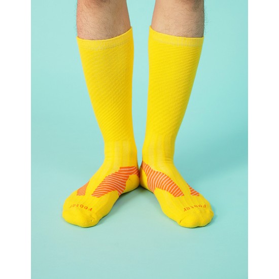 Y系列中統運動機能輕壓力襪 - 黃色