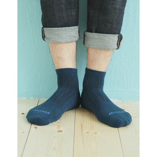 輕壓力氣墊機能襪-藍色