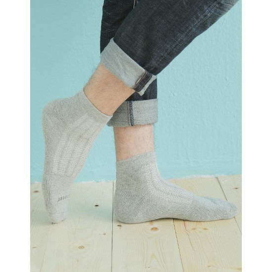 輕壓力氣墊機能襪-灰色