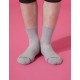 單色運動逆氣流氣墊襪-淺灰-XL加大款