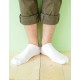 微分子氣墊單色船型薄襪 - 白色-XL加大款