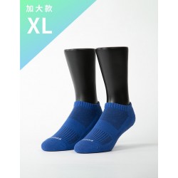 素色美學氣墊船短襪-藍色-XL加大款