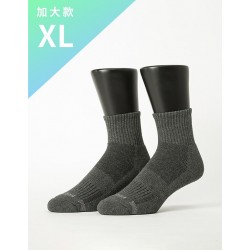 單色運動逆氣流氣墊襪-深灰-XL加大款