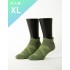 暖陽麻花輕壓力足弓船短襪-綠色-XL加大款