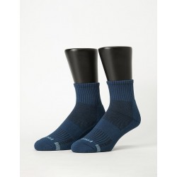 單色運動逆氣流氣墊襪-藍色
