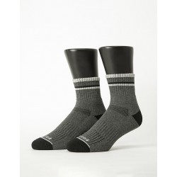 歐式經典雙色氣墊襪-灰色