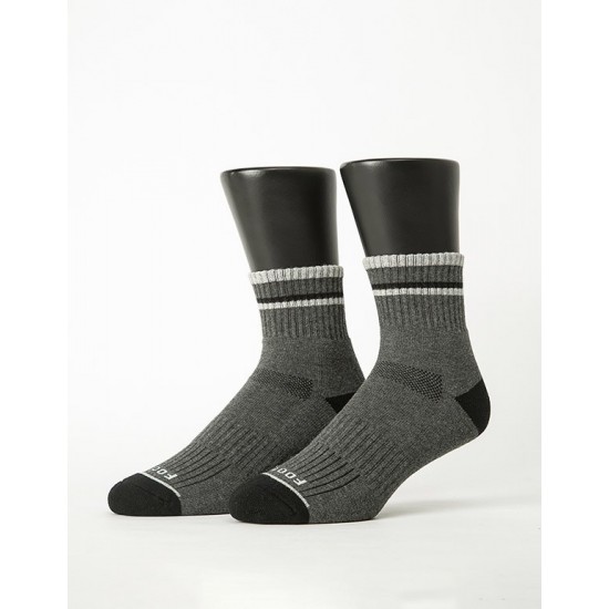 歐式經典雙色氣墊襪-灰色