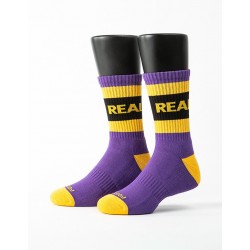 率性自我運動氣墊襪-紫色