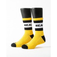 率性自我運動氣墊襪-黃色