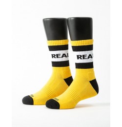 率性自我運動氣墊襪-黃色