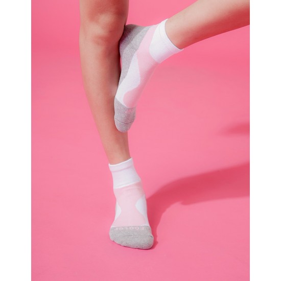 輕壓力流線型氣墊襪-白色