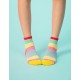 五色彩虹橫條襪-彩色